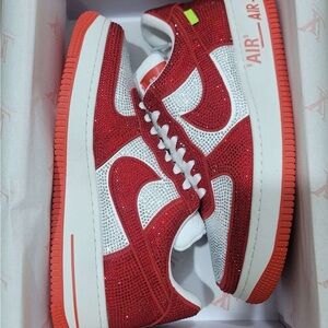 Nike Red and White Men's Sneakers